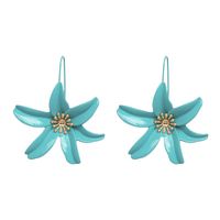 Jujia Nouvelle Européen Et Américain De Mode Cool Alliage Lily Boucles D'oreilles Croix-frontière E-commerce  7 Couleur 51108 sku image 4