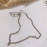 Chain Tassel Long Paragraph Pin Hip Hop Cross Fashion Suit Brooch sku image 1