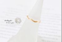 Geometric Curve Ring Joint Ring Wavy Ring Tail Ring Small Fresh Ring main image 5