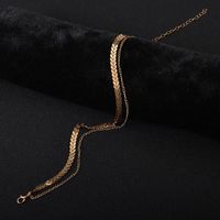Arrow Necklace Double Fish Bone Neck Necklace Clavicle Chain Necklace Collar Color Plated Gold And Silver main image 6