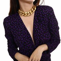 Portrait Mix And Match Item Female Exaggerated Thick Chain Geometric Simple Necklace main image 6