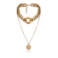 Portrait Mix And Match Item Female Exaggerated Thick Chain Geometric Simple Necklace main image 3