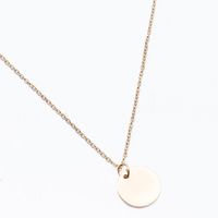 Geometric Smooth Small Round Pendant Necklace Fine Chain Temperament Clavicle Chain Necklace main image 4