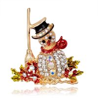 Christmas Series Jewelry Diamond Snowman Brooch Brooch Hot New main image 1