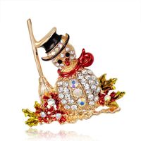 Christmas Series Jewelry Diamond Snowman Brooch Brooch Hot New main image 5