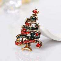 Jewelry Fashion Rhinestone Christmas Tree Brooch Alloy Diamond Brooch Female main image 4