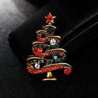 Jewelry Fashion Rhinestone Christmas Tree Brooch Alloy Diamond Brooch Female main image 5