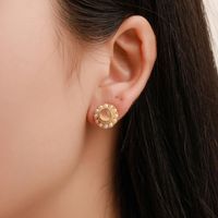 Vintage Sweet Pearl Stud Earrings Small Fragrance Exquisite Opal Earrings main image 1