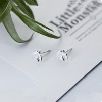 Little Swallow Bird Earrings Green Plating Gold Silver Rose Tricolor Peace Pigeon Stud Pendientes main image 5