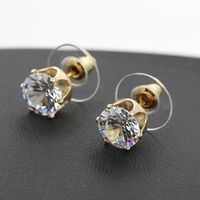 Fashion Geometric Diamond Alloy Artificial Gemstones Earrings main image 3