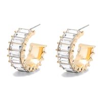 Wholesale Jewelry Simple Style C Shape Alloy No Inlaid Plating Earrings main image 6