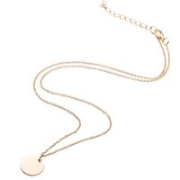 Geometric Smooth Small Round Pendant Necklace Fine Chain Temperament Clavicle Chain Necklace sku image 1