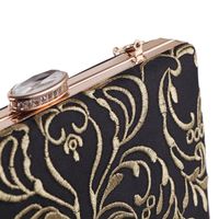 Embroidered Evening Party Bag Polyester Craft Small Square Bag Women's Hand Dress Dress Handbag main image 3