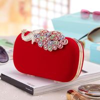 Dinner Bag Festive Peacock Colorful Flannel Fashion Bag Ruili Fashion Women's Bag Banquet Bag main image 4