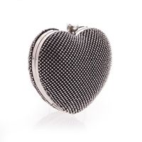 Female Bag With Diamond Heart Hand Holding Evening Party Bag main image 2