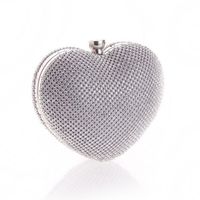 Female Bag With Diamond Heart Hand Holding Evening Party Bag main image 6