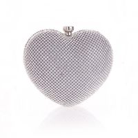 Female Bag With Diamond Heart Hand Holding Evening Party Bag main image 5