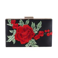 Rose Embroidered Bag Women's Flash Dinner Package Clutch Bag Dress Bag sku image 2