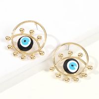 Jewelry Geometric Round Alloy Drop Oil Devil&#39;s Eye Retro Earrings main image 4