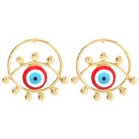 Jewelry Geometric Round Alloy Drop Oil Devil&#39;s Eye Retro Earrings main image 6