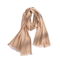 Color Border Scarf Female Autumn And Winter Long Section Thick Couple Students Warm Warm Wild Imitation Wool Scarf Tassel main image 3