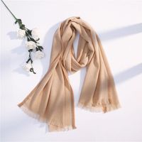 Color Border Scarf Female Autumn And Winter Long Section Thick Couple Students Warm Warm Wild Imitation Wool Scarf Tassel sku image 5