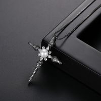 Necklace New Cross-border Europe And America Cross Pearl Ladies Pendant Necklace Wholesale main image 4