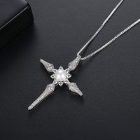Necklace New Cross-border Europe And America Cross Pearl Ladies Pendant Necklace Wholesale main image 5
