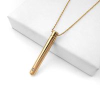 Casket Necklace Cylindrical Perfume Bottle Pendant With Zircon Clavicle Chain main image 4