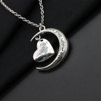 Best Selling Couple Necklace I Love You Moon Heart Love Necklace Clavicle Chain main image 5