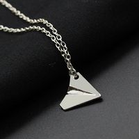 Best Selling Aircraft Necklace Origami Airplane Pendant Necklace Environmental Alloy Plating Necklace main image 4