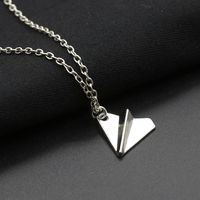 Best Selling Aircraft Necklace Origami Airplane Pendant Necklace Environmental Alloy Plating Necklace main image 6