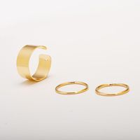 Geometric Glossy Ring Ring Ring Three-piece Ring Ring Female main image 3