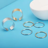 Geometric Glossy Ring Ring Ring Three-piece Ring Ring Female main image 6