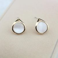 Drop Ear Studs Inlaid Opal Stud Earrings Female Anti-allergic Ear Accessories main image 3