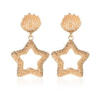 Explosion Earrings Beach Starfish Shell Earrings Five-pointed Star Embossed Earrings Women main image 3