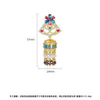 Jinse Li Ohrringe Retro Palasts Til Farbe Quaste Windspiele Damen Kupfer Eingelegtes Zirkonium Ethnische Ohrringe Ohrringe main image 6