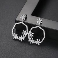 Stud Earrings Fashion Creative Simple Wild Party Female Copper Inlaid Zircon Earrings Gift main image 4
