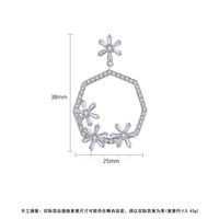 Jinse Vorhang Schnee Ohrringe Mode Koreanische Kreative Einfache Bankett Weibliche Bronze Zirkon Ohrringe Ohrringe Geschenk main image 6