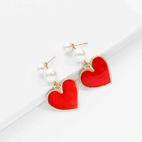 Earrings New Love Pearl Earrings Fashion Punk Wind Earrings For Women main image 4