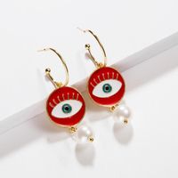 Earrings New Gold-plated Pearl Earrings Fashion Devil Eye Earrings For Women main image 5