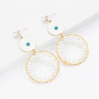 Earrings New Gold-plated Pearl Earrings Fashion Devil Eye Earrings For Women main image 3