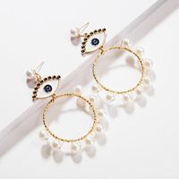 Earrings New Devil&#39;s Eye Earrings Fashion Punk Style Pearl Earrings For Women main image 1