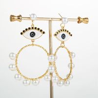 Earrings New Devil&#39;s Eye Earrings Fashion Punk Style Pearl Earrings For Women main image 3