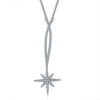 Fashion Micro-inlaid Zircon Star Necklace Temperament Wild Lady Adjustable Necklace sku image 1