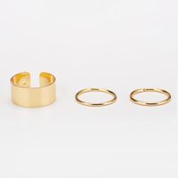 Geometric Glossy Ring Ring Ring Three-piece Ring Ring Female sku image 1