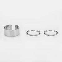 Geometric Glossy Ring Ring Ring Three-piece Ring Ring Female sku image 2
