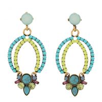 European And American Fashion Metal Fluorescent Color Accessories Simple Temperament Earrings main image 2