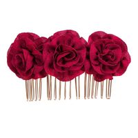 Rose Hair Comb Bride Hair Accessories Solid Color Headdress Wholesale main image 6