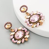 Earrings Ladies High-grade Alloy Glass Rhinestone Earrings Flowers Wholesales Fashion main image 3